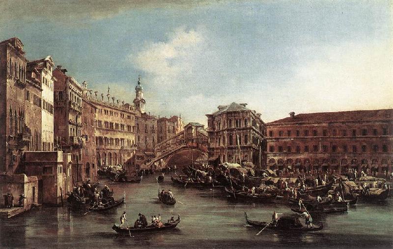 GUARDI, Francesco The Rialto Bridge with the Palazzo dei Camerlenghi dg